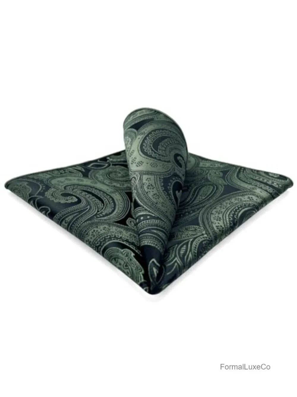 Men's Silk Necktie & Matching Pocket Square Set Paisley